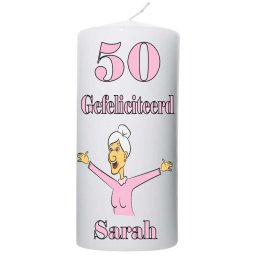 Verjaardagskaars 50 jaar Sarah