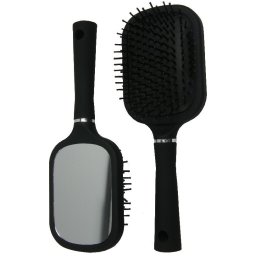 Hair Mode Haarborstel Groot met Spiegel Zwart