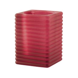 Vierkant ribbelglas voor refills (bordeaux)