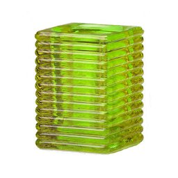 Vierkant ribbelglas voor refills (lime)
