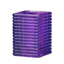 Vierkant ribbelglas voor refills (paars)