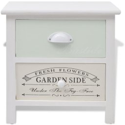 vidaXL Nachtkastjes Franse stijl 2 st hout