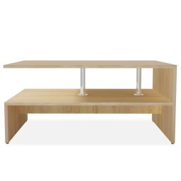 vidaXL Salontafel 90x59x42 cm bewerkt hout eikenkleurig