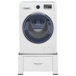 vidaXL Wasmachineverhoger met lade wit