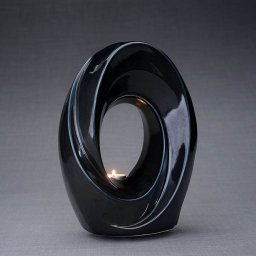 Keramische Crematie As Urn Passage Black Gloss (3.2 liter)