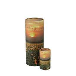 Kleine Bio Eco Urn of As-strooikoker Zonnebloemen (0.38 liter)