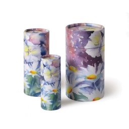 Kleine Bio Eco Urn of As-strooikoker Wilde Bloemen (0.38 liter)