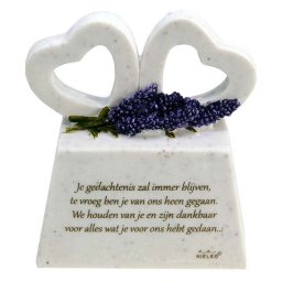 In Memoriam Gedenksteen Dankbaar, met Gedenkharten
