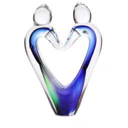 Kristalglazen 3D Love-Hart Urn Blauwgroen (0.16 liter)