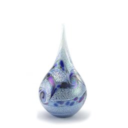 Kristalglazen Mini Traan Urn Elan Oceanblue (0.06 liter)
