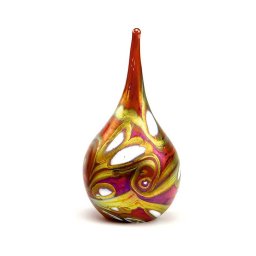 Kristalglazen Mini Traan Urn Elan Red (0.06 liter)