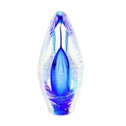 Premium Kristalglazen 3D Traan Urn Spirit Glanz Blue (0.07 liter)