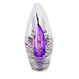 Premium Kristalglazen 3D Traan Urn Spirit Purple (0.07 liter)