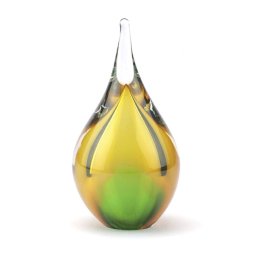 Kristalglazen 3D Mini Traan Urn Goudgroen (0.05 liter)
