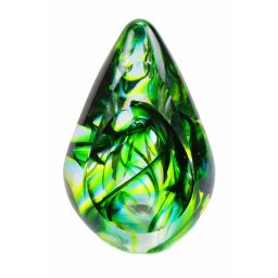 Kristalglazen 3D Traan Urn Aurora Forestgreen (0.07 liter)