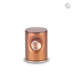 Kleine Kristalglazen Cilinder Urn Bruin (0.5 liter)