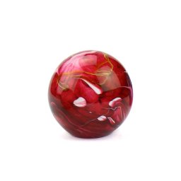 Kristalglazen Mini Bol Urn Elan Bulb marble Red (0.1 liter)