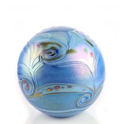 Middelgrote Kristalglazen Bol-Urn Elan Oceanblue (1.5 liter)