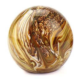 Middelgrote Kristalglazen Bol Urn Elan Marble Earth (1.5 liter)