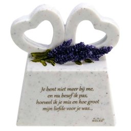 Twee Gedenkharten op Assokkel met Gedicht Gemis (0.2 liter)
