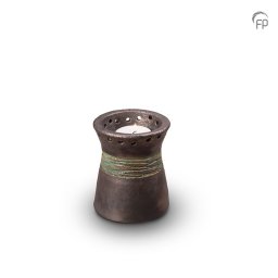 Keramische Mini Urn met Waxinelichtje Groen (0.15 liter)