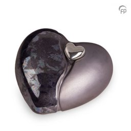 Grote Keramische Hart Urn Oiled Blue (3.8 liter)