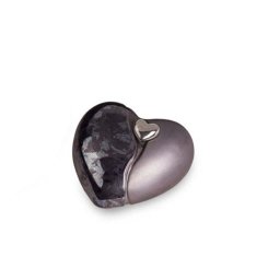 Kleine Keramische Hart Urn Oiled Blue (1.4 liter)