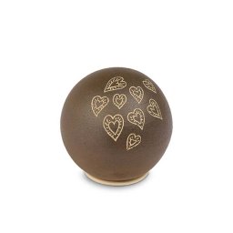 Mini Keramische Bol Urn Hartjes (0.25 liter)