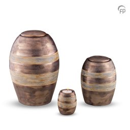 Grote Keramische Urn Bruin-Grijs (4 liter)