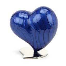 Middelgrote Mother of Pearl Hart Urn Saffier (1.5 liter)