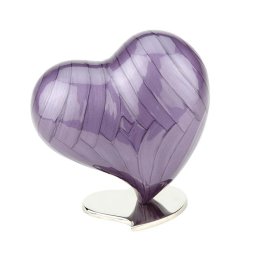 Middelgrote Mother of Pearl Hart Urn Purple (1.5 liter)