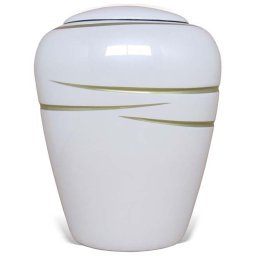 Ovale Resin Urn Shiny White (3.8 liter)