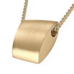 Rechthoekige Gouden Ashanger inclusief Collier