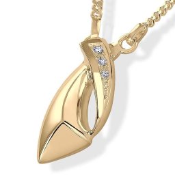 Gouden Ashanger Fantasy Flame inclusief Collier