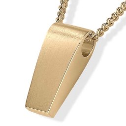 Gouden Rechte Ashanger inclusief Collier