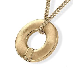Gouden Ronde Ring Ashanger inclusief Collier