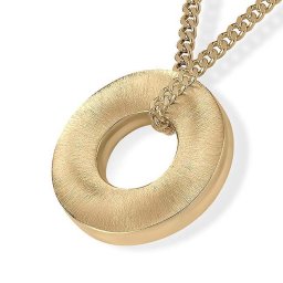 Gouden Ronde Ring Ashanger inclusief Collier