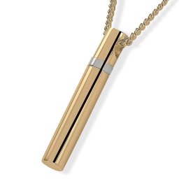 Gouden Buisvormige Ashanger inclusief Collier