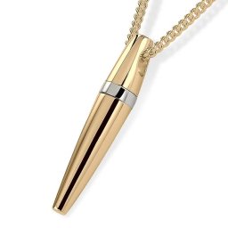 Gouden Bol Buisvormige Ashanger inclusief Collier