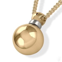 Gouden Bolvormige Ashanger inclusief Collier