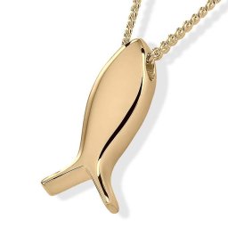 Gouden Ashanger Ichtus inclusief Collier