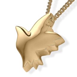 Gouden Ashanger Vredesduif inclusief Collier