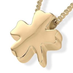 Gouden Ashanger Klaver Vier inclusief Collier