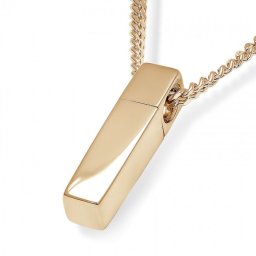 Gouden Vierkant Buisvormig Assieraad inclusief Collier