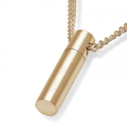 Gouden Ronde Buisvormige Ashanger inclusief Collier
