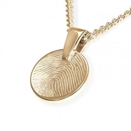 Rond Gouden Vingerafdruk Sieraad Small