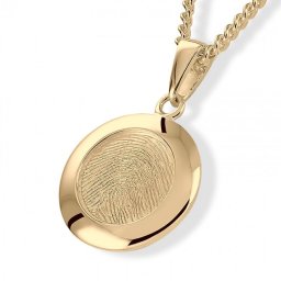 Rond Vingerafdruk Sieraad Goud
