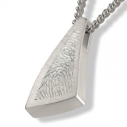 Driehoekig Zilveren Sail Away Vingerafdruk Assieraad
