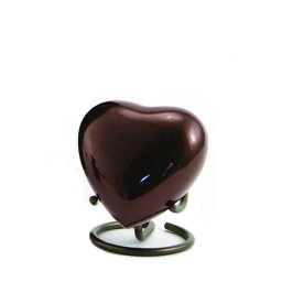 Trinity Golden Umber Hart Dierenurn, inclusief Standaard (0.05 liter)