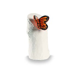 Kunsthars Mini Dierenurn Oranje Vlinder (0.15 liter)